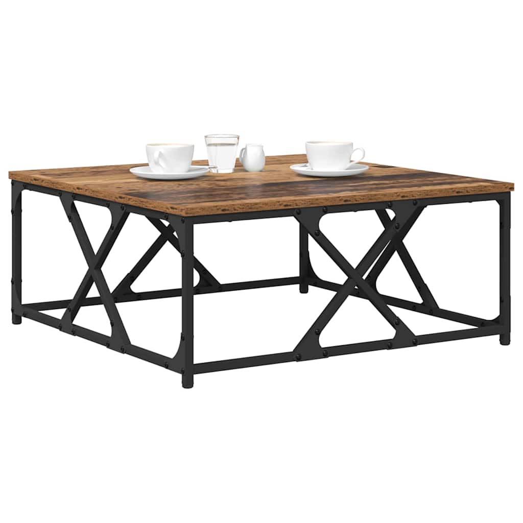 Table basse Bois ancien 70 x 70 x 30 cm Bois d'ingénierie - XIOS