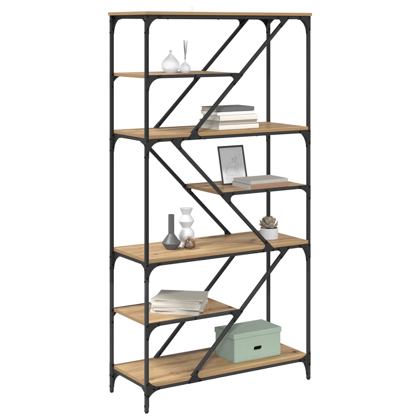 Étagère Chêne artisanal 91 x 36 x 176 cm Bois d'ingénierie - XIOS