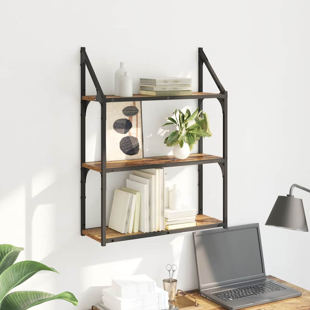 Étagère Murale Bois Ancien 60 x 21 x 78,5 cm Bois d'ingénierie - XIOS