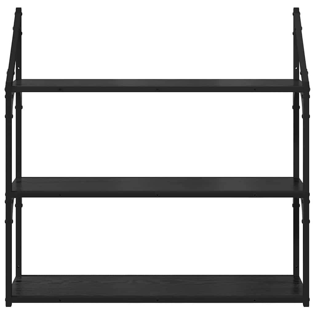 Étagère Murale Chêne noir 80 x 21 x 78,5 cm Bois d'ingénierie - XIOS
