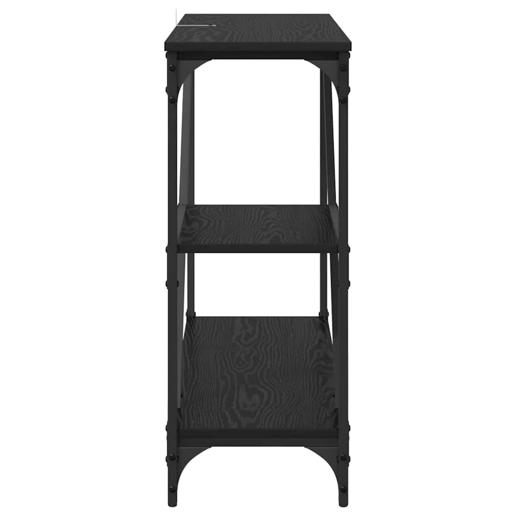 Table console Chêne noir 88,5 x 30 x 75 cm Bois d'ingénierie - XIOS