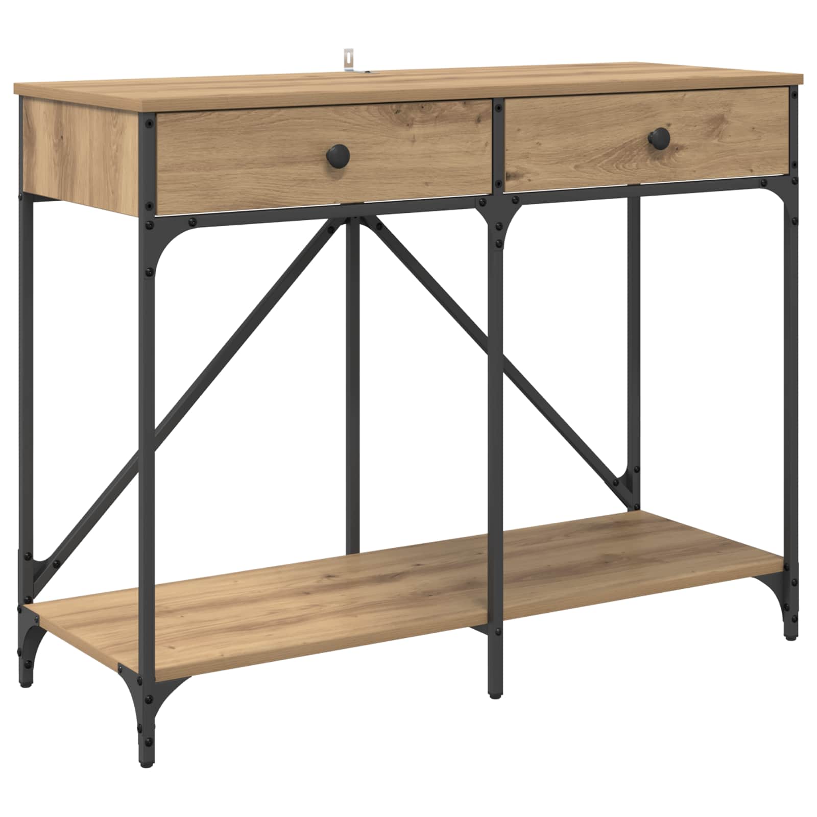 Table console Chêne artisanal 100 x 39 x 78,5 cm - XIOS