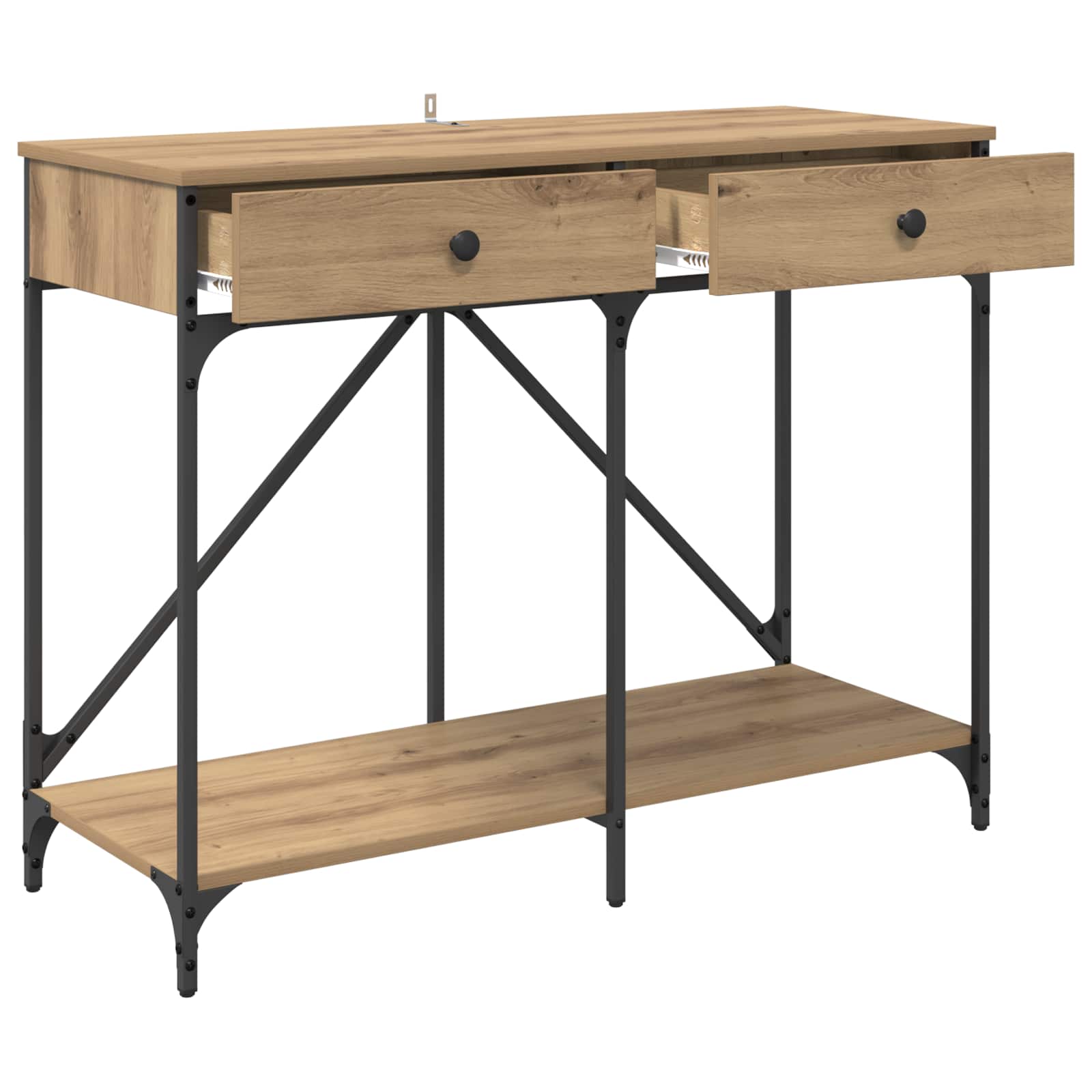 Table console Chêne artisanal 100 x 39 x 78,5 cm - XIOS