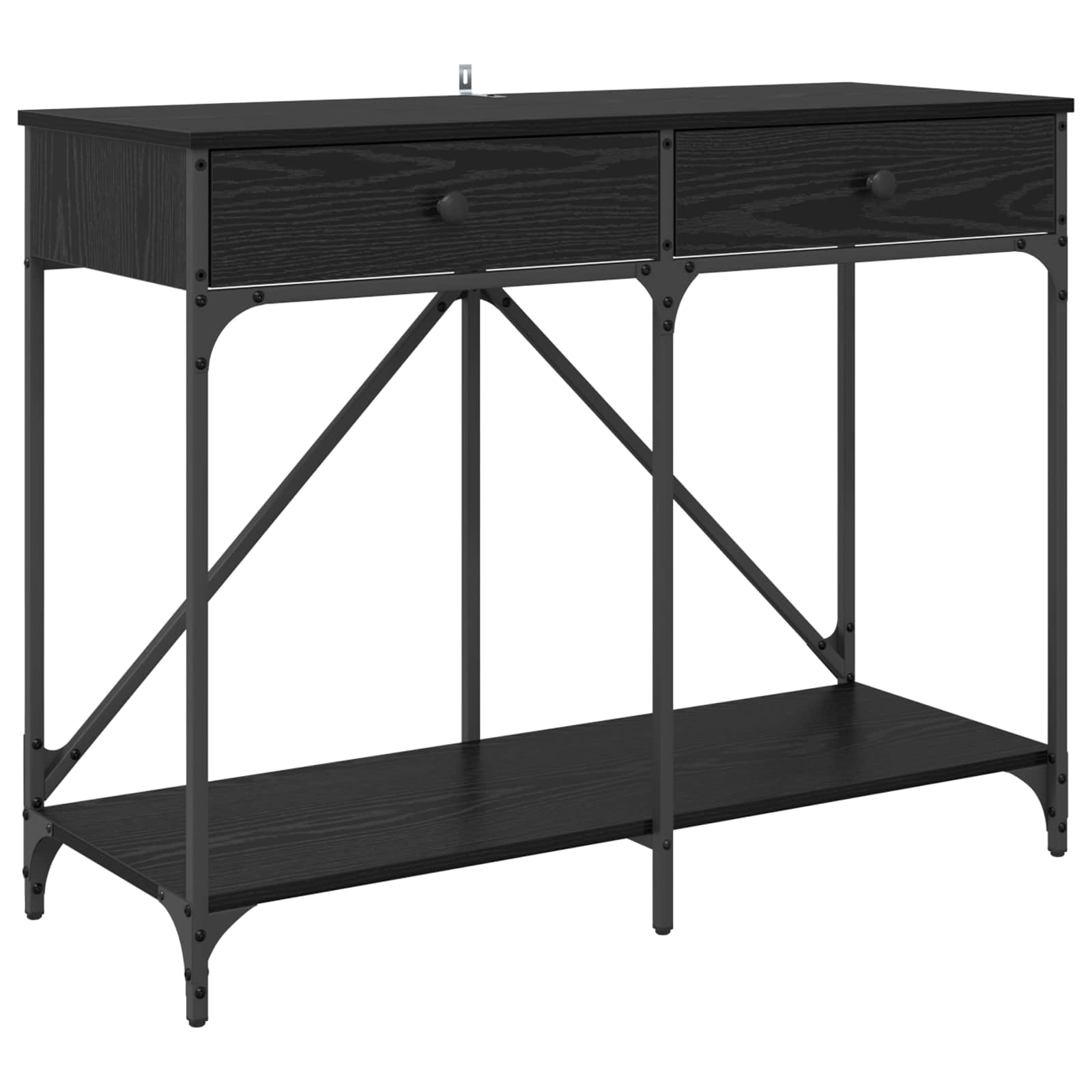 Table console Chêne noir 100 x 39 x 78,5 cm Bois d'ingénierie - XIOS
