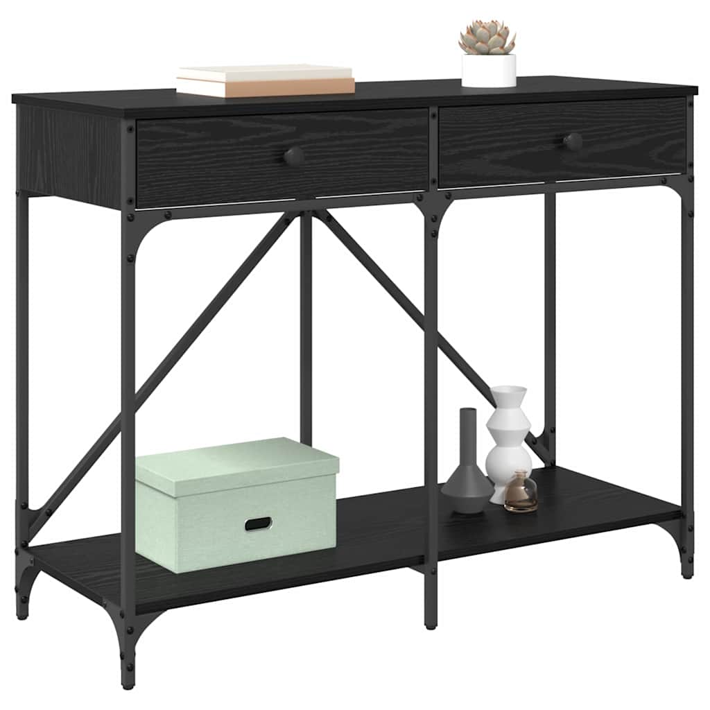 Table console Chêne noir 100 x 39 x 78,5 cm Bois d'ingénierie - XIOS