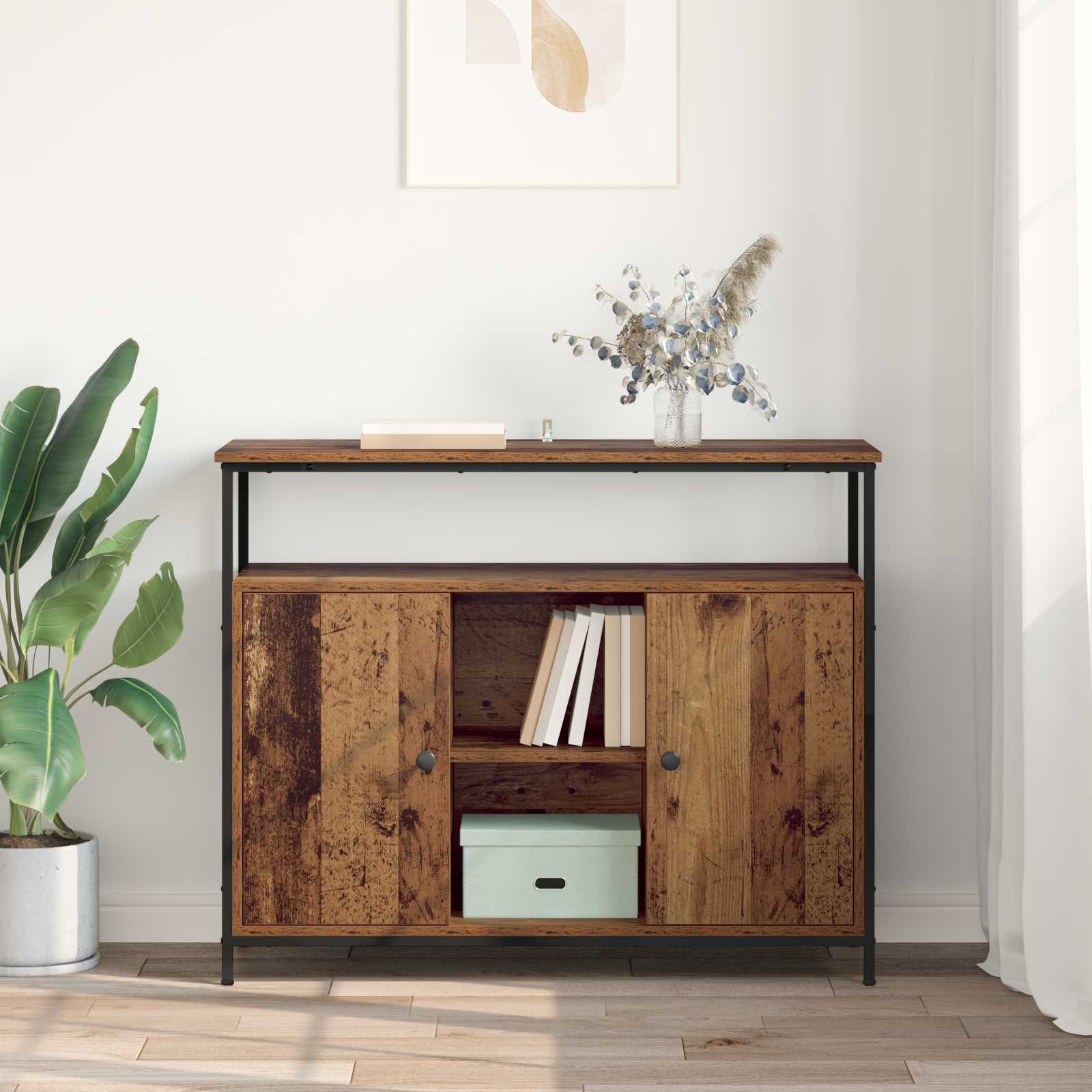 Buffet Bois Ancien 100 x 35 x 80 cm Bois d'ingénierie - XIOS