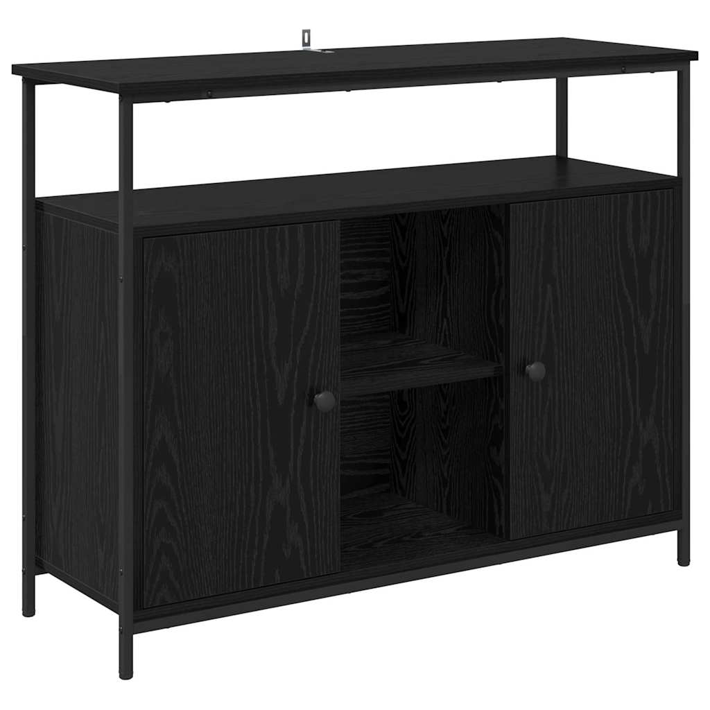 Buffet Chêne noir 100 x 35 x 80 cm Bois d'ingénierie - XIOS