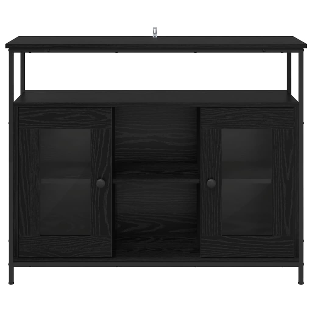 Buffet Chêne noir 100 x 35 x 80 cm Bois d'ingénierie - XIOS