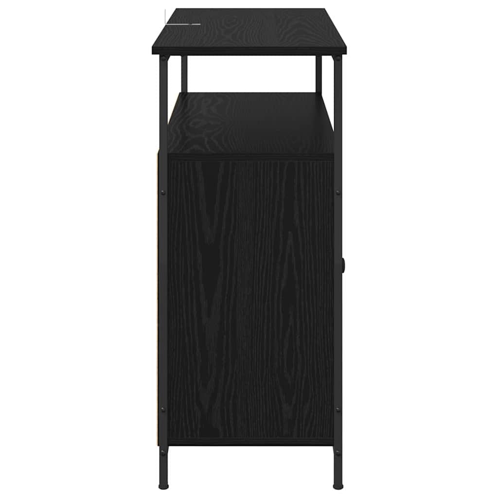 Buffet Chêne noir 100 x 35 x 80 cm Bois d'ingénierie - XIOS