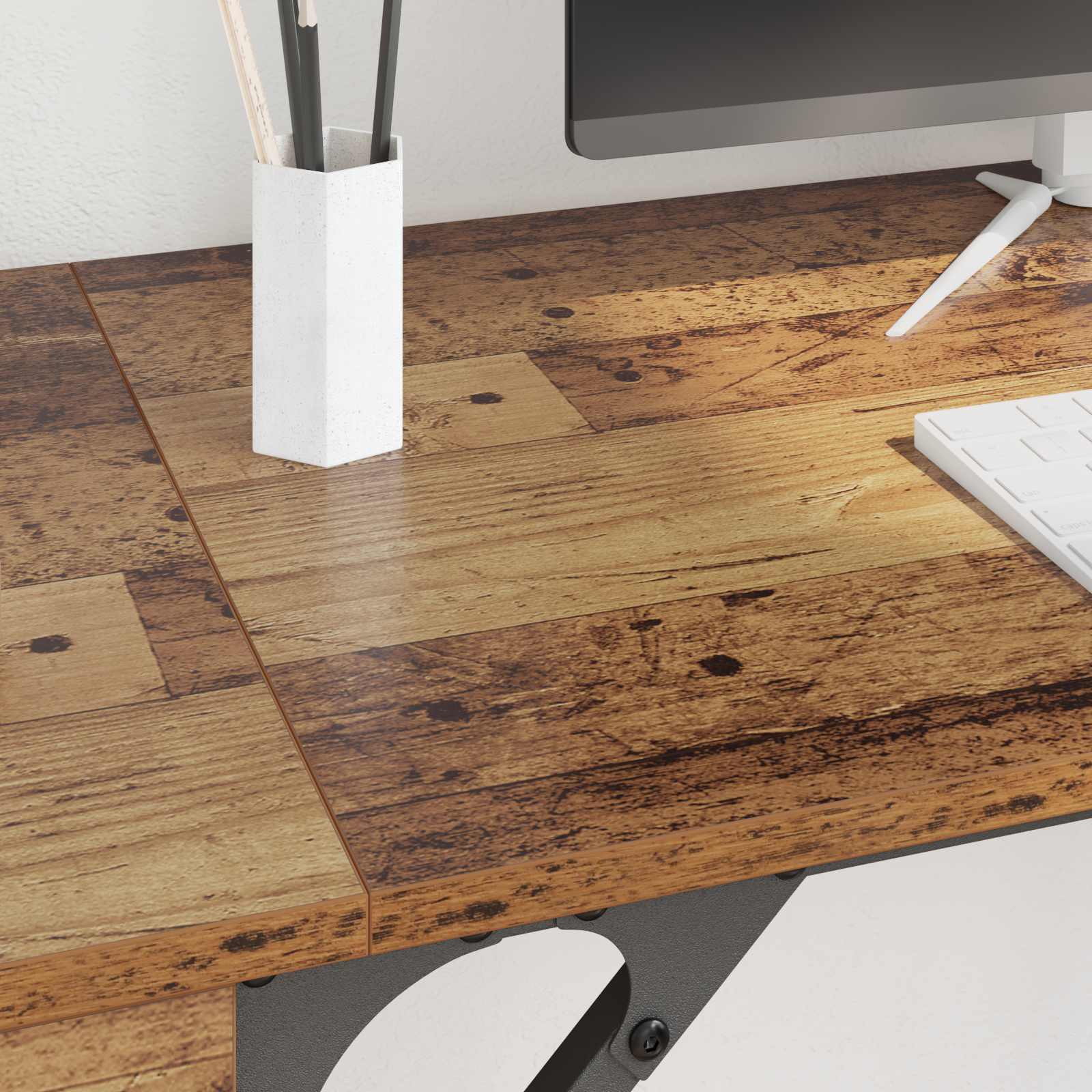 Bureau d'ordinateur avec tiroir Bois Ancien 131 x 48 x 75 cm - XIOS