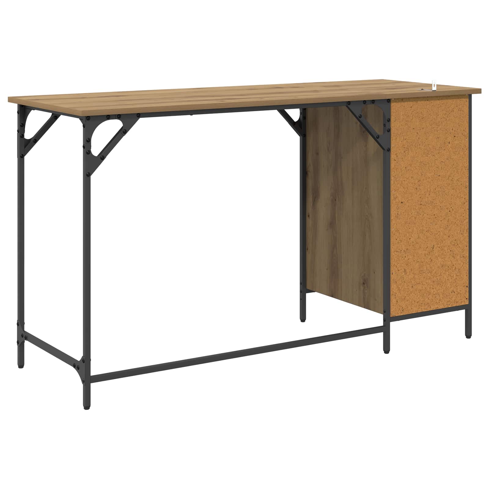 Bureau d'ordinateur Chêne artisanal 131 x 48 x 75 cm - XIOS