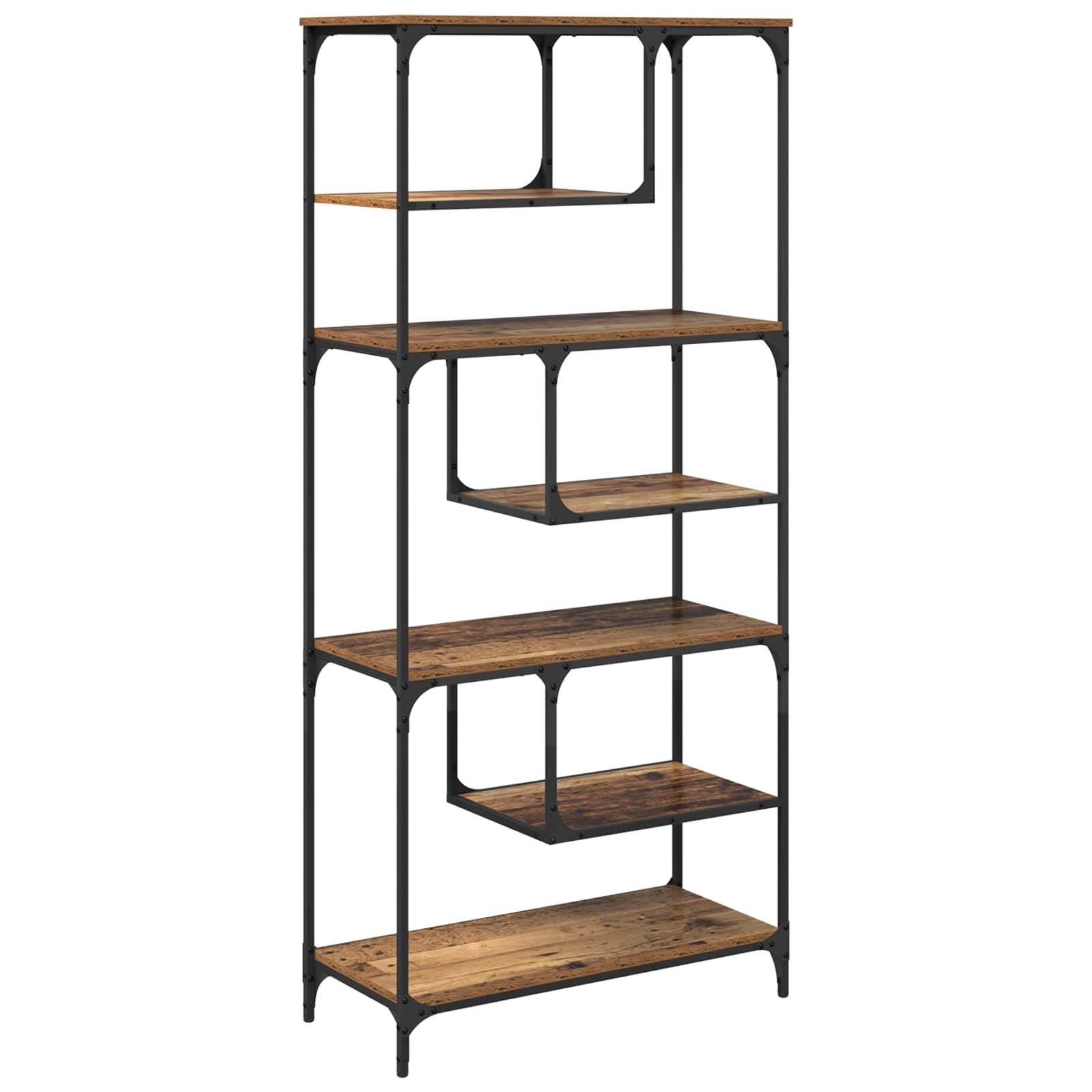 Bibliothèque Bois ancien 81 x 36 x 176 cm Bois d'ingénierie - XIOS