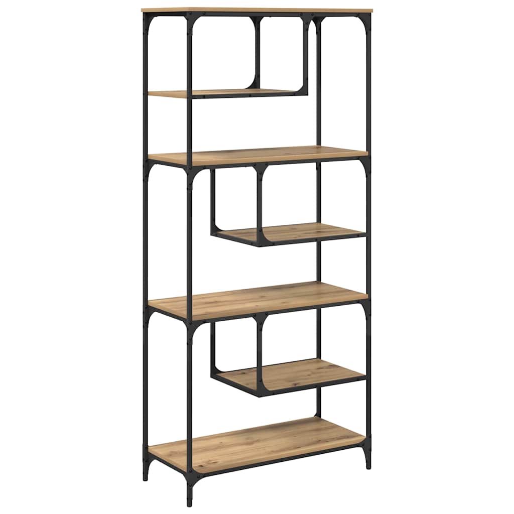 Bibliothèque chêne artisanal 81 x 36 x 176 cm Bois d'ingénierie - XIOS