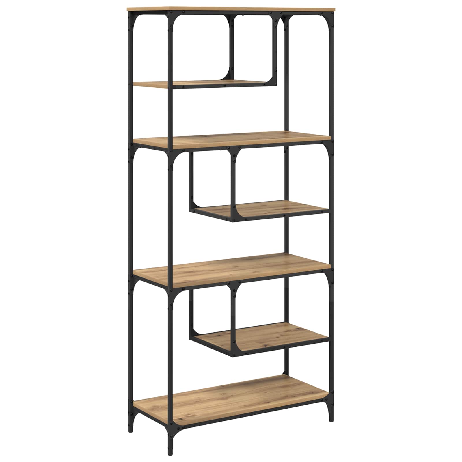 Bibliothèque chêne artisanal 81 x 36 x 176 cm Bois d'ingénierie - XIOS