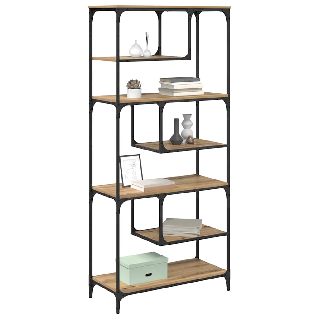 Bibliothèque chêne artisanal 81 x 36 x 176 cm Bois d'ingénierie - XIOS