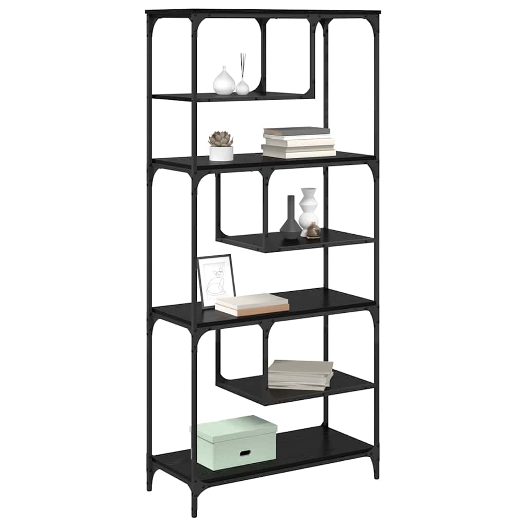 Bibliothèque Chêne noir 81 x 36 x 176 cm Bois d'ingénierie - XIOS