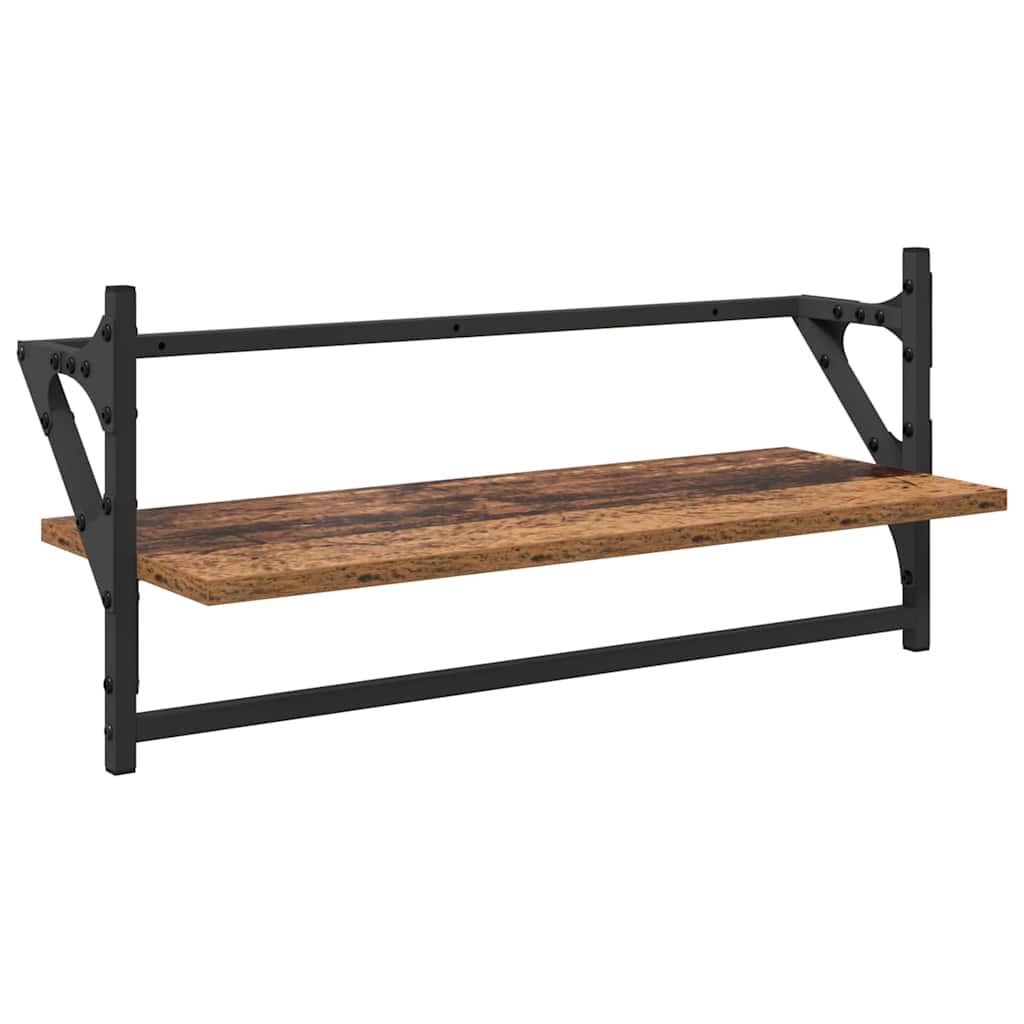 Ensemble d'étagères murales 6 pcs Bois Ancien 100 x 25 x 30 cm - XIOS