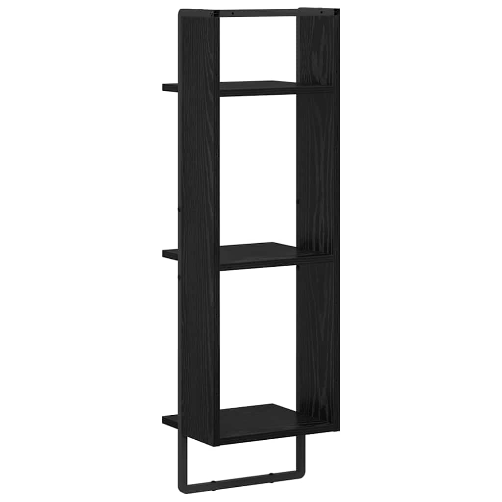 Étagère Murale Chêne noir 30 x 25 x 100 cm Bois d'ingénierie - XIOS