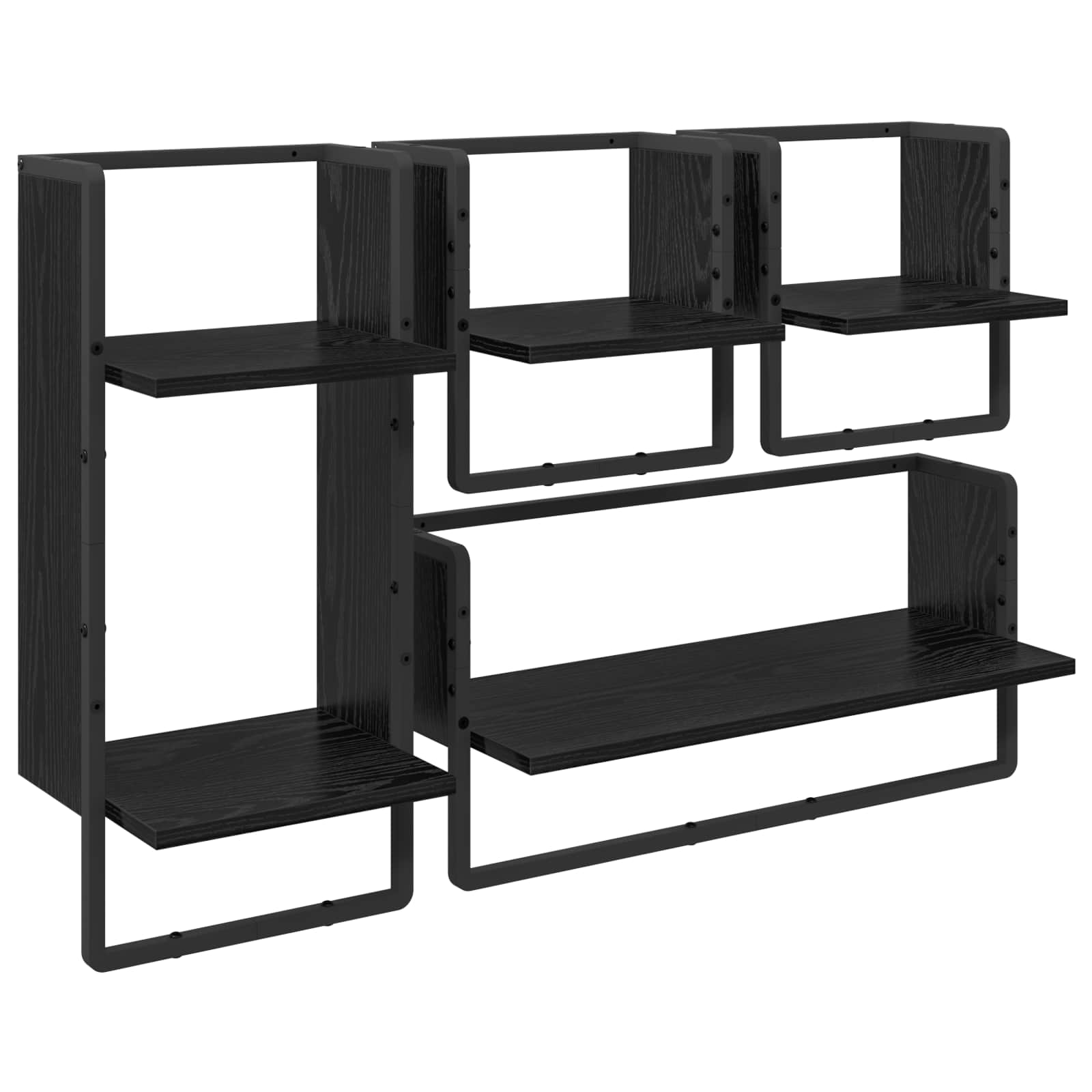 Ensemble d'étagères murales 4 pcs Chêne noir 65 x 25 x 30 cm - XIOS