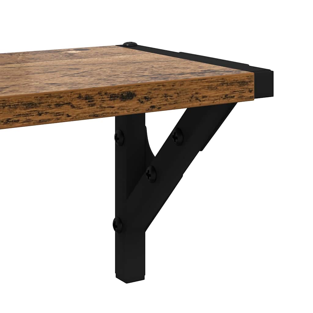 Étagères Murales 2 pcs Bois Ancien 80 x 15 x 15,5 cm - XIOS