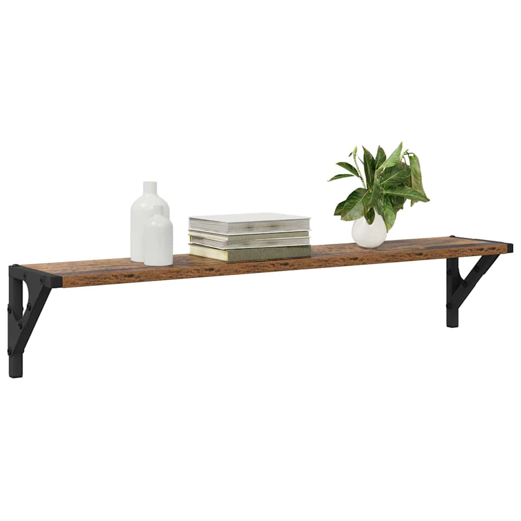 Étagères Murales 2 pcs Bois Ancien 80 x 15 x 15,5 cm - XIOS