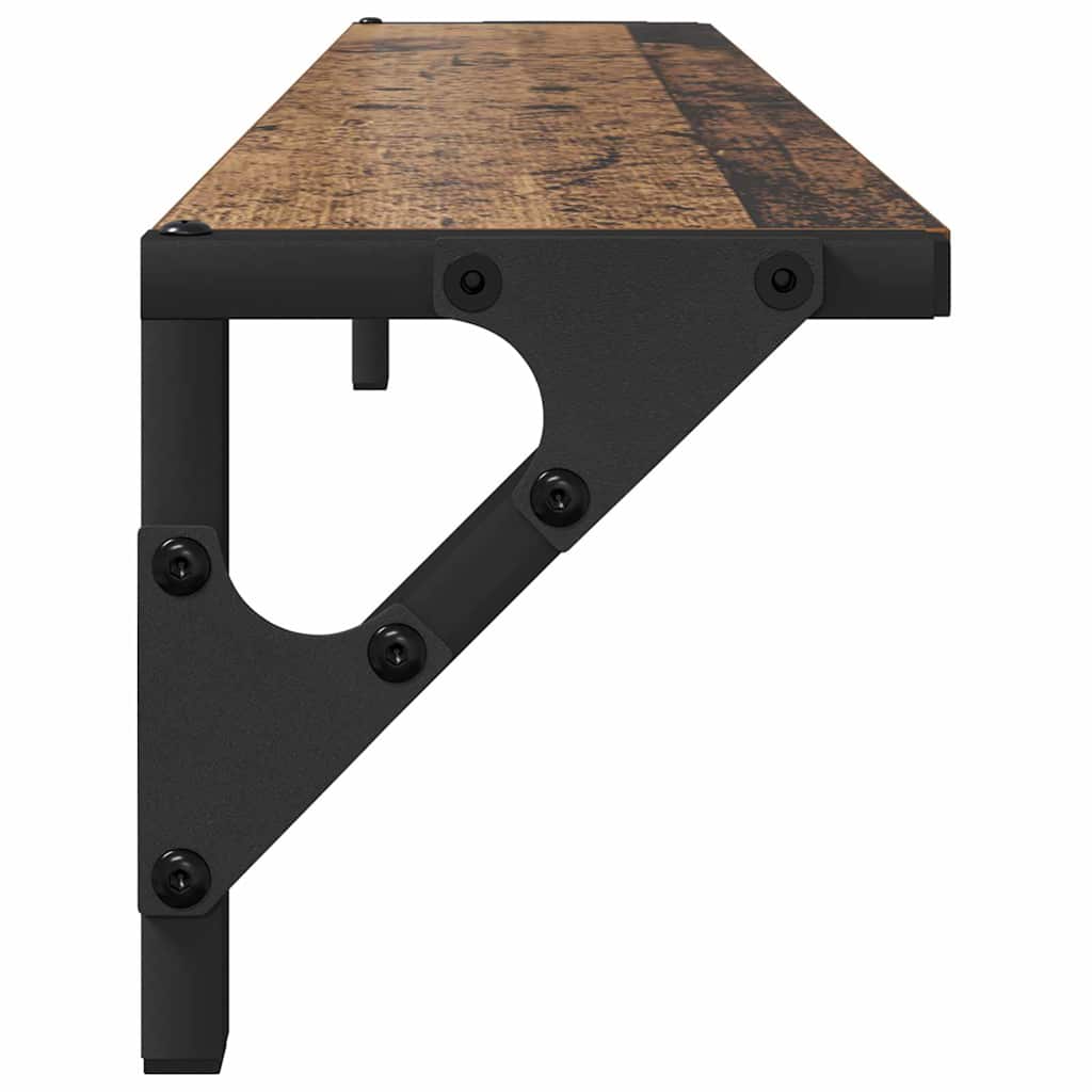 Étagères Murales 2 pcs Bois Ancien 80 x 15 x 15,5 cm - XIOS