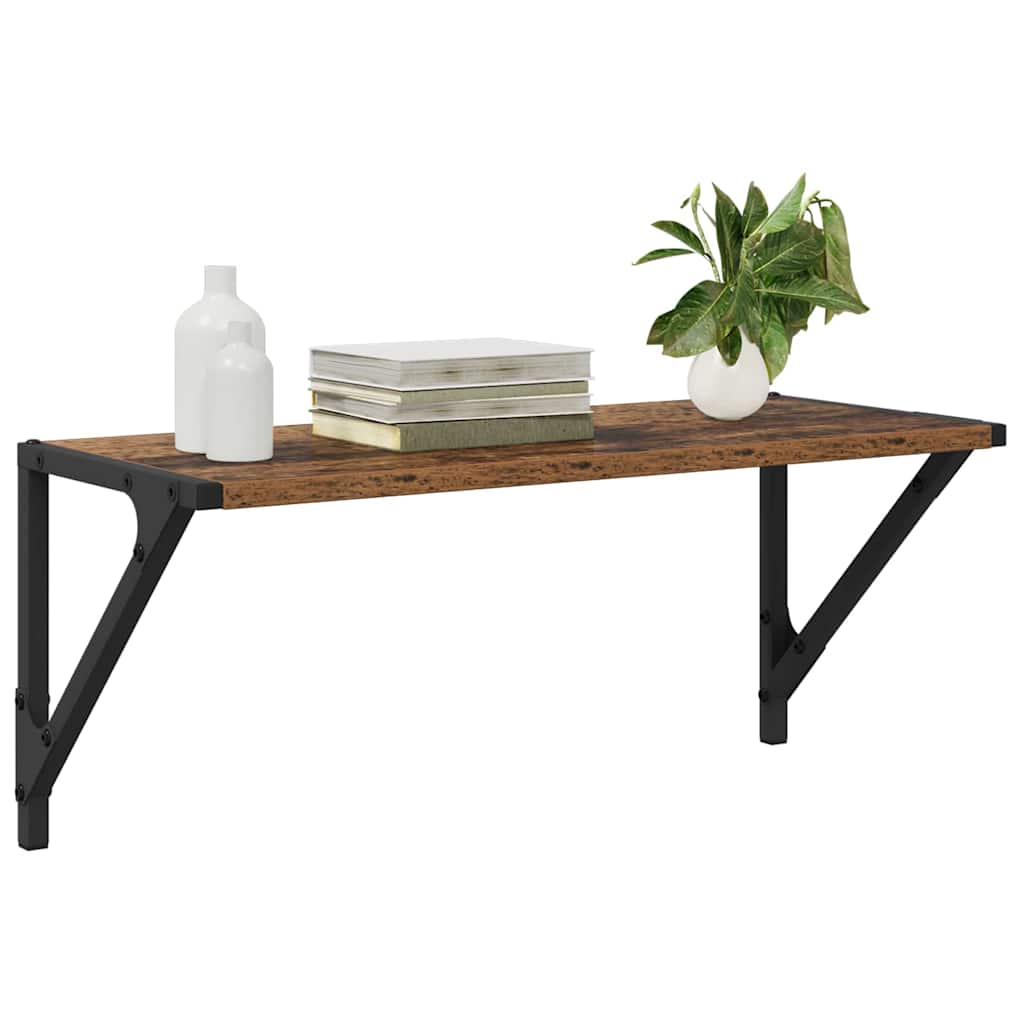 Étagères Murales 2 pcs Bois Ancien 60 x 25 x 25,5 cm - XIOS