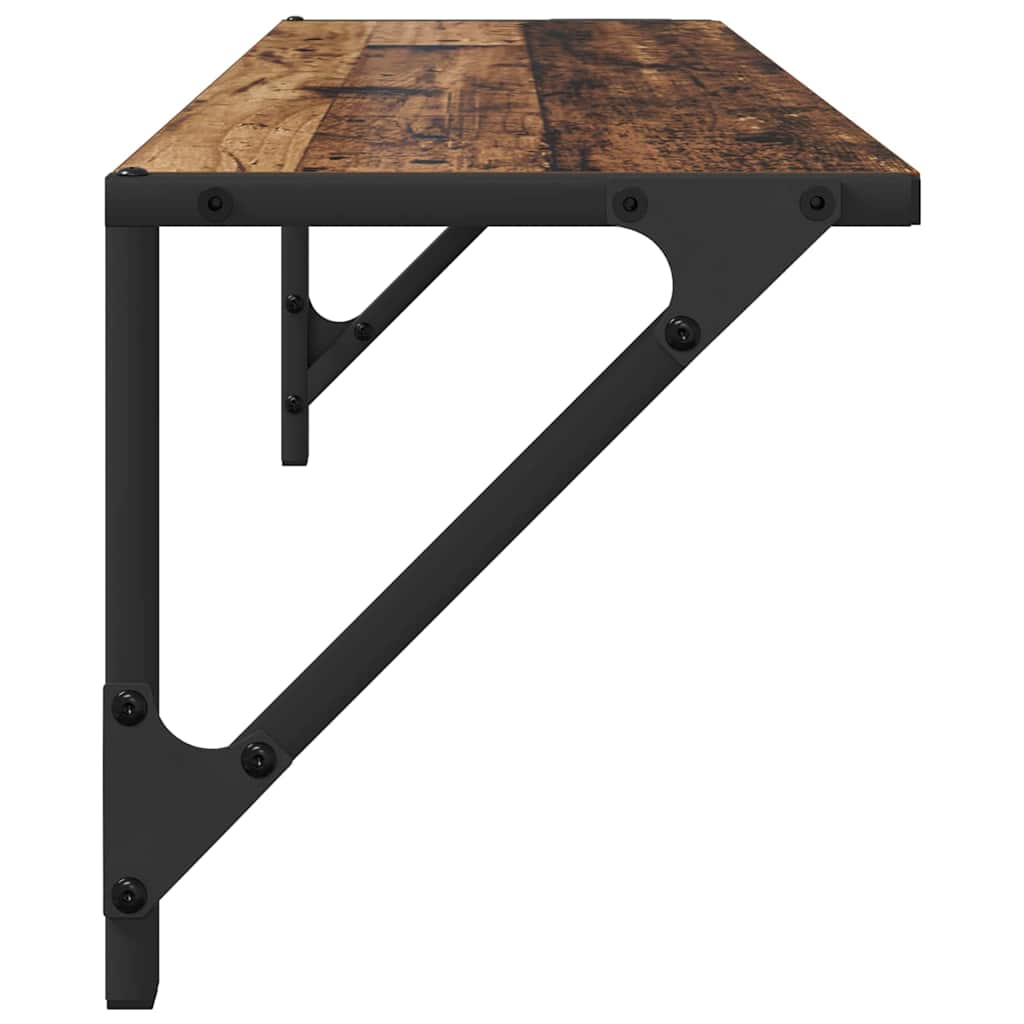 Étagères Murales 2 pcs Bois Ancien 80 x 25 x 25,5 cm - XIOS