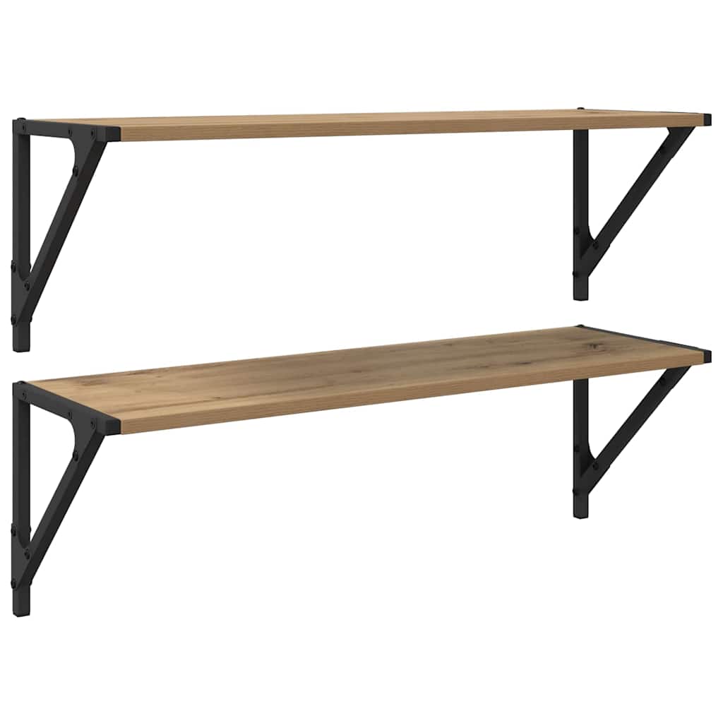 Étagères Murales 2 pcs Chêne artisanal 80 x 25 x 25,5 cm - XIOS
