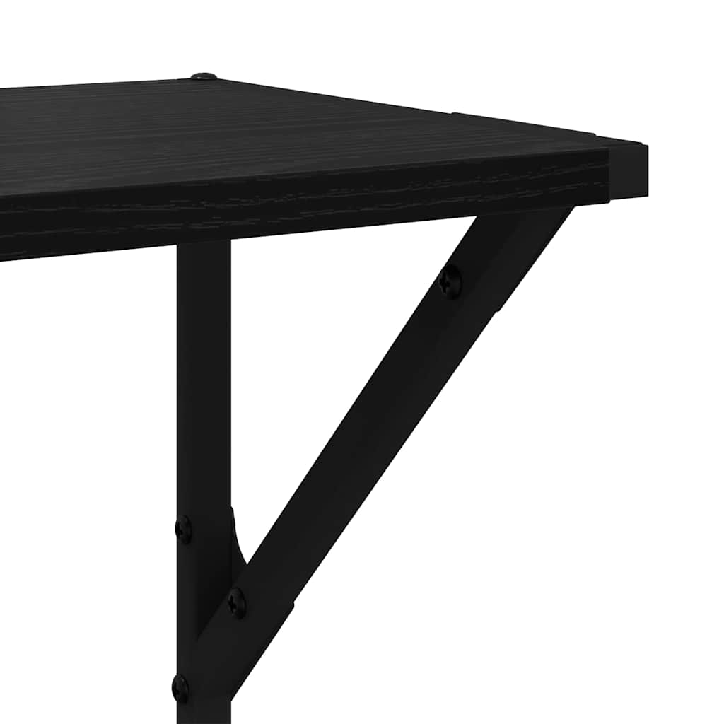 Étagères Murales 2 pcs Chêne noir 80 x 25 x 25,5 cm - XIOS