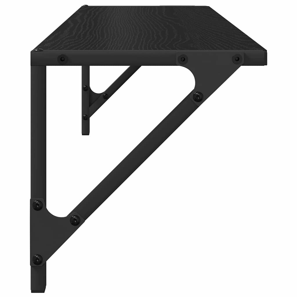 Étagères Murales 2 pcs Chêne noir 80 x 25 x 25,5 cm - XIOS