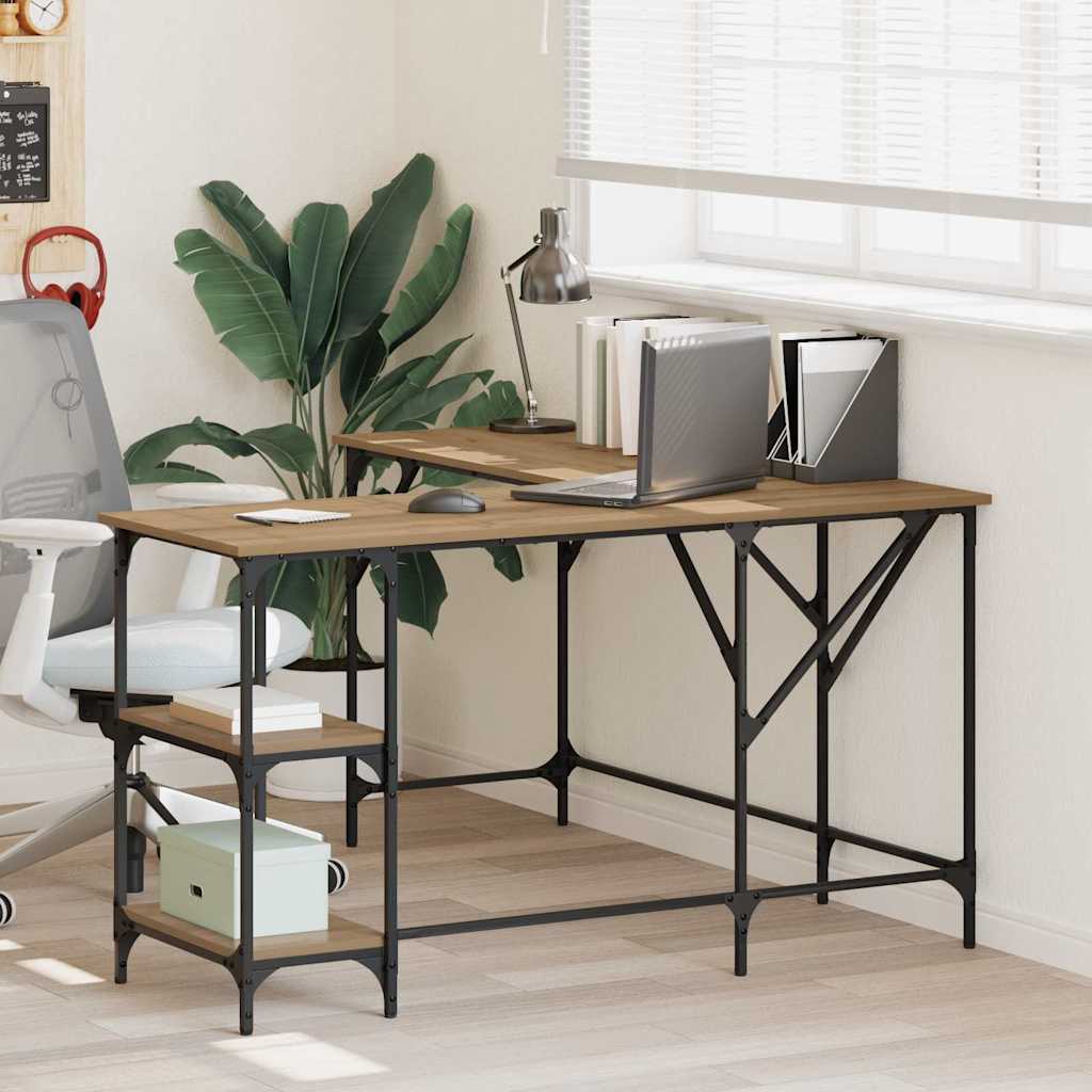 Bureau Chêne artisanal 139 x 139 x 75 cm Bois d'ingénierie - XIOS