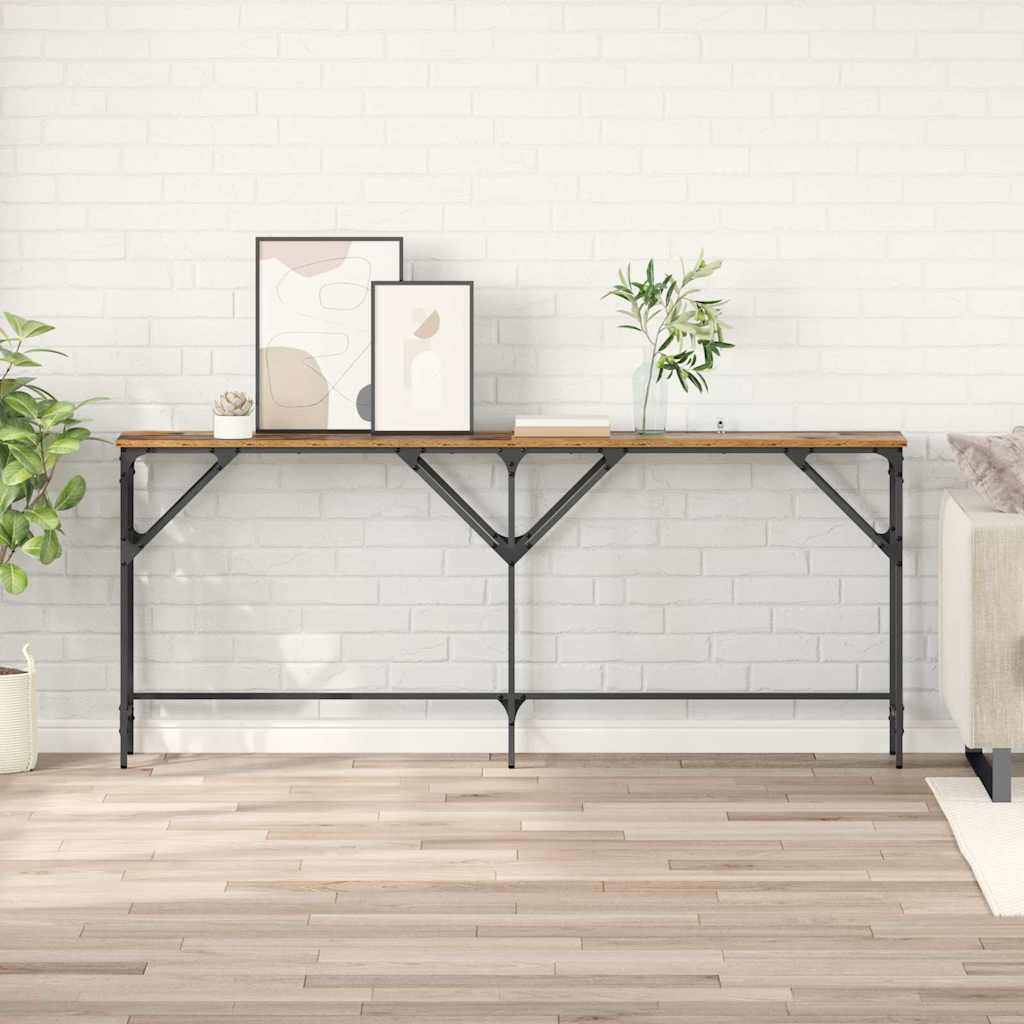 Table console Bois ancien 180 x 29 x 75 cm Bois d'ingénierie - XIOS