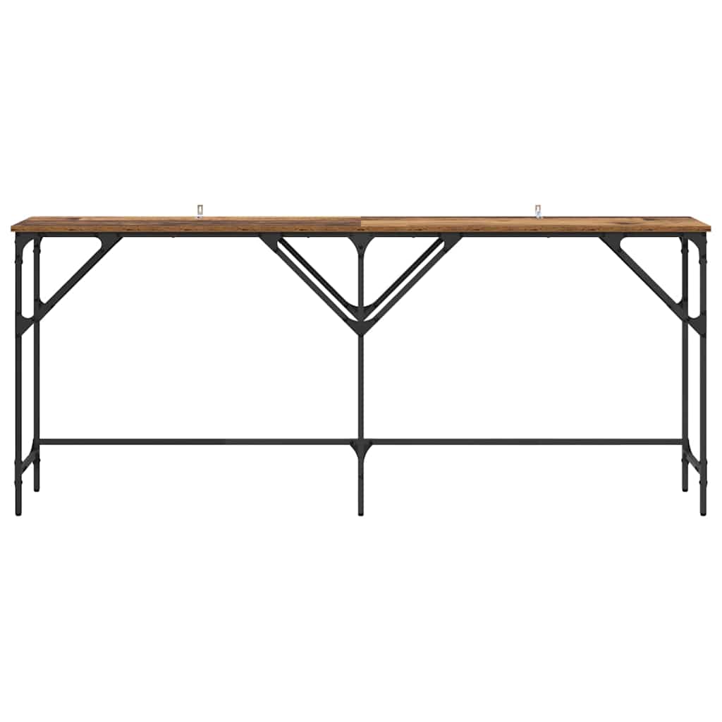 Table console Bois ancien 180 x 29 x 75 cm Bois d'ingénierie - XIOS