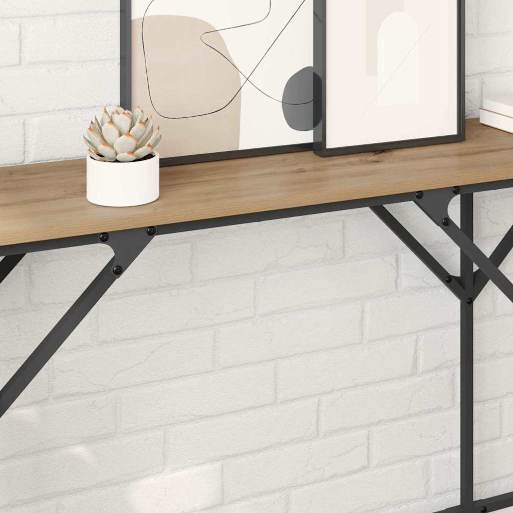 Table console chêne artisanal 180 x 29 x 75 cm - XIOS