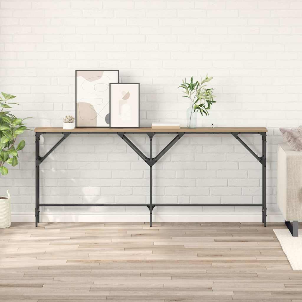 Table console chêne artisanal 180 x 29 x 75 cm - XIOS
