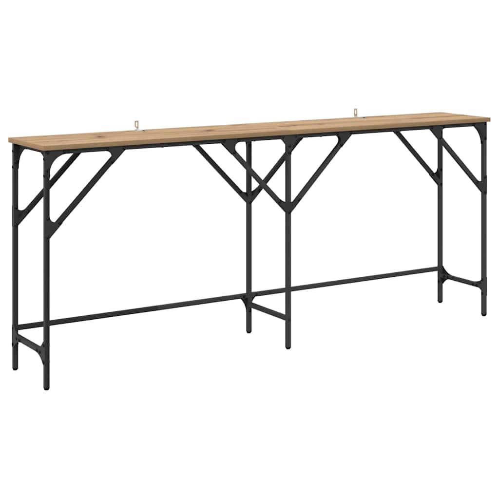 Table console chêne artisanal 180 x 29 x 75 cm - XIOS