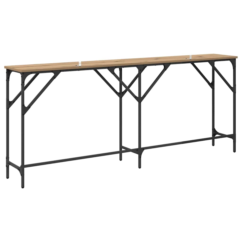 Table console chêne artisanal 180 x 29 x 75 cm - XIOS