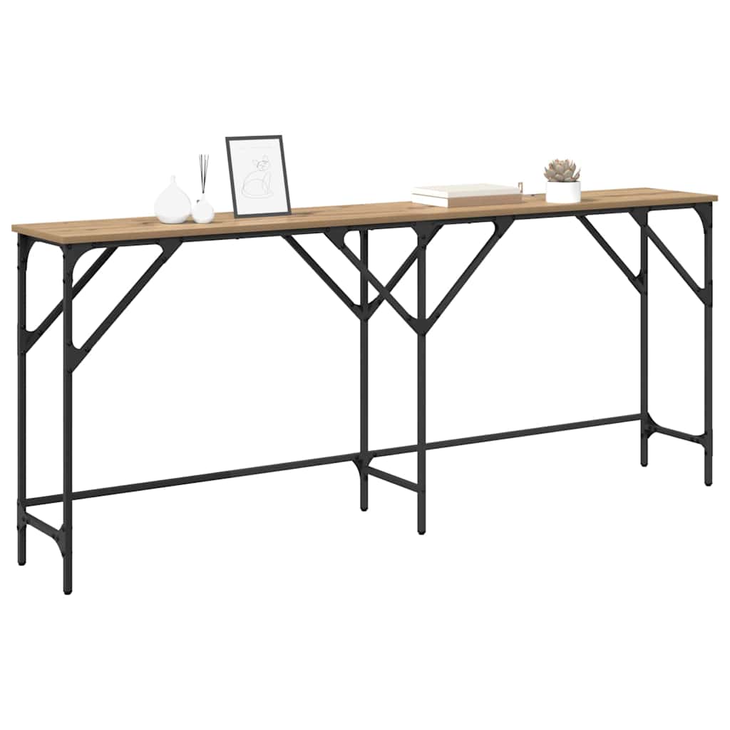 Table console chêne artisanal 180 x 29 x 75 cm - XIOS