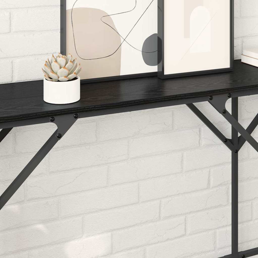 Table console Chêne noir 180 x 29 x 75 cm Bois d'ingénierie - XIOS