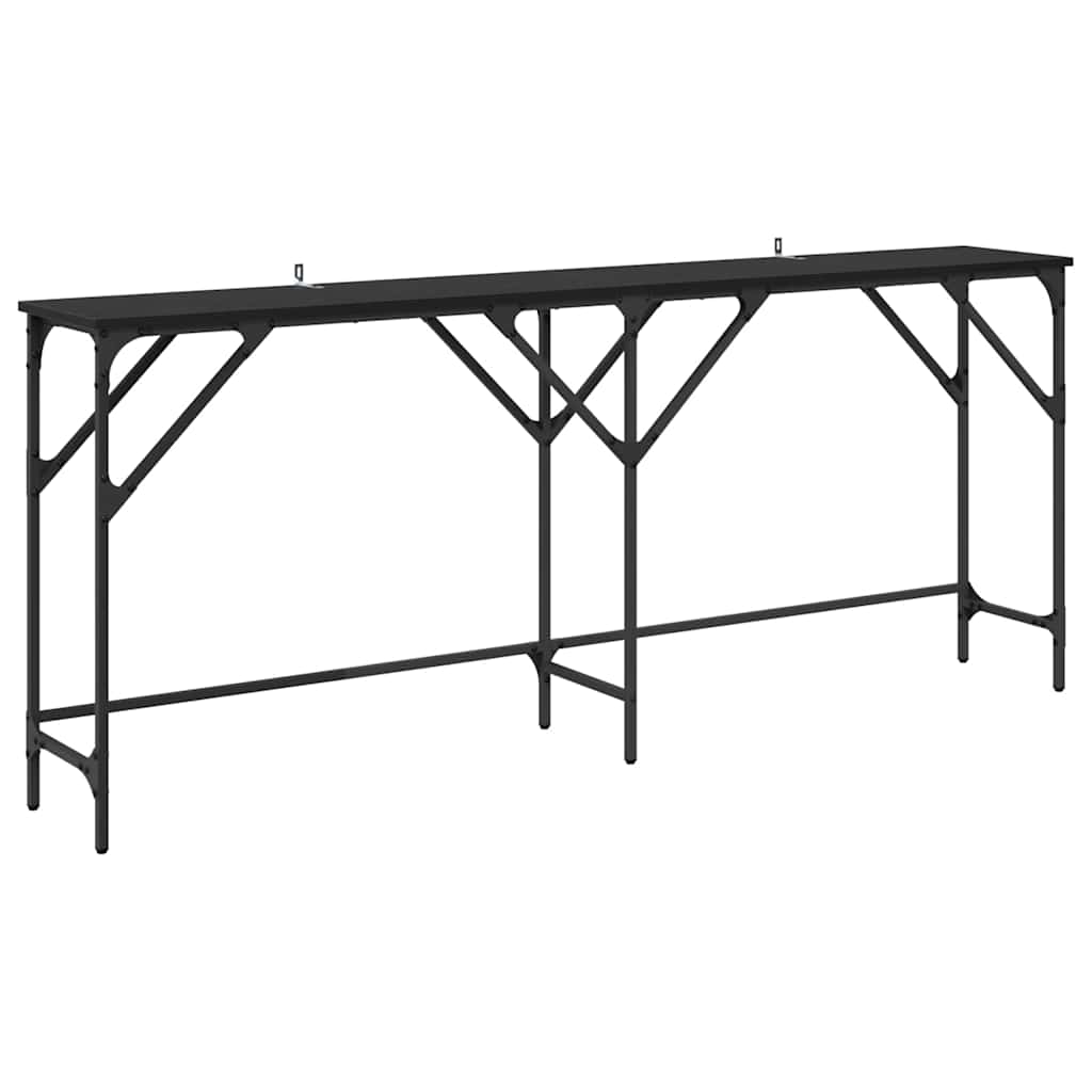Table console Chêne noir 180 x 29 x 75 cm Bois d'ingénierie - XIOS