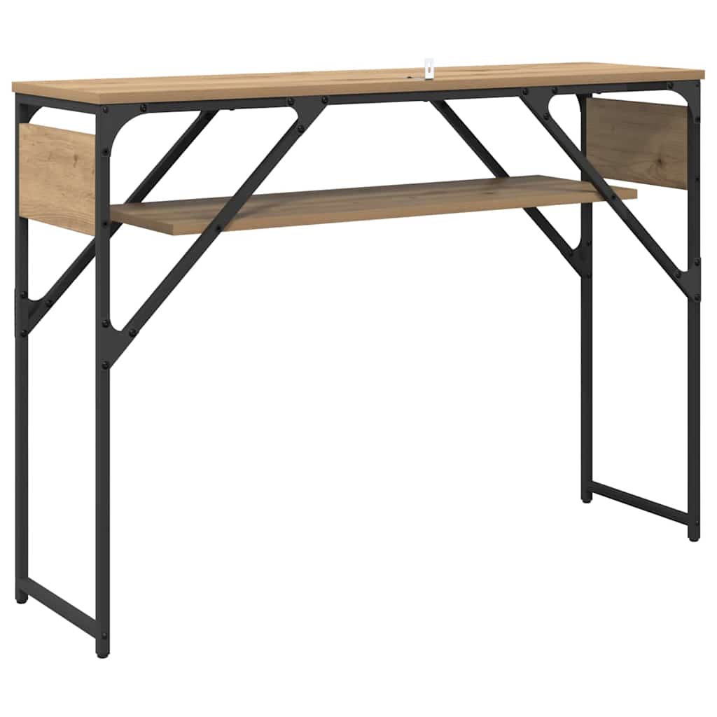 TableConsole Chêne artisanal 105x30x75cm Bois d'ingénierie - XIOS