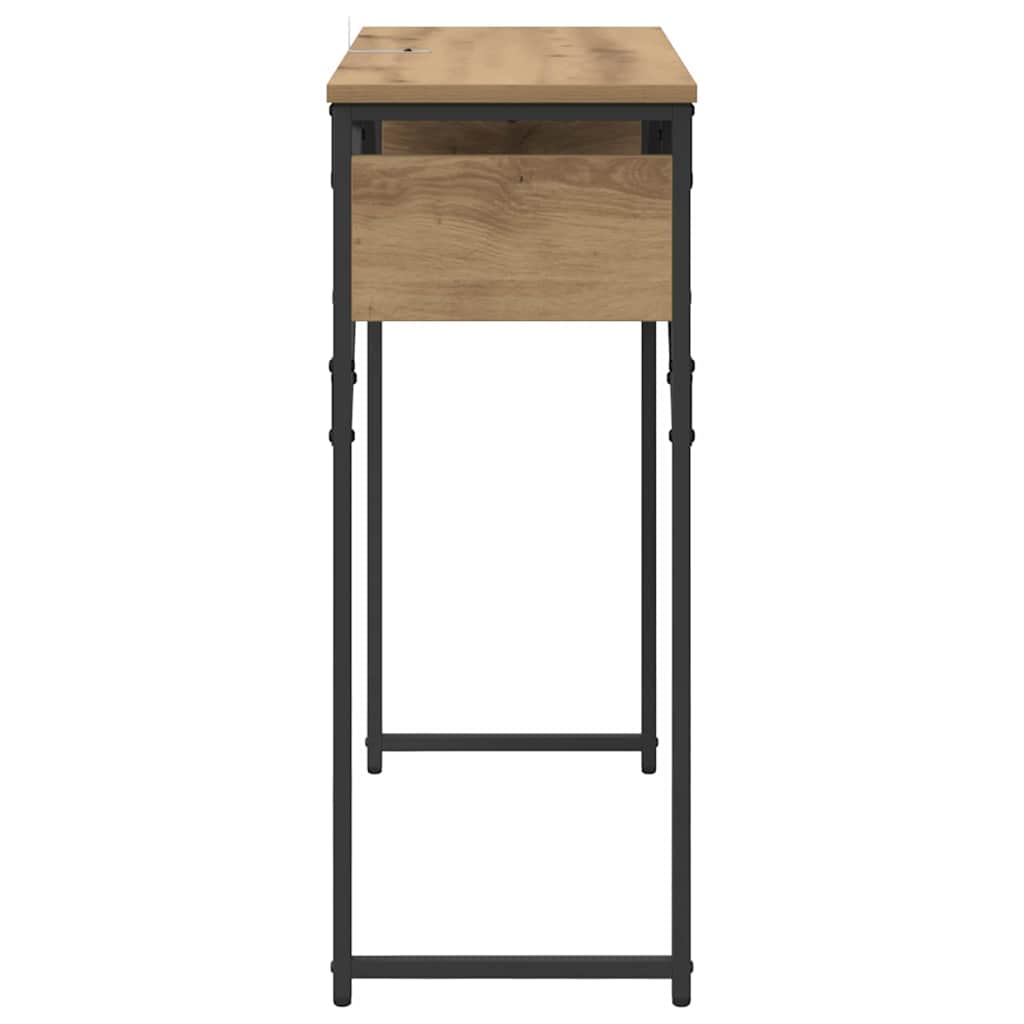 TableConsole chêne artisanal 75x30x75cm Bois d'ingénierie - XIOS