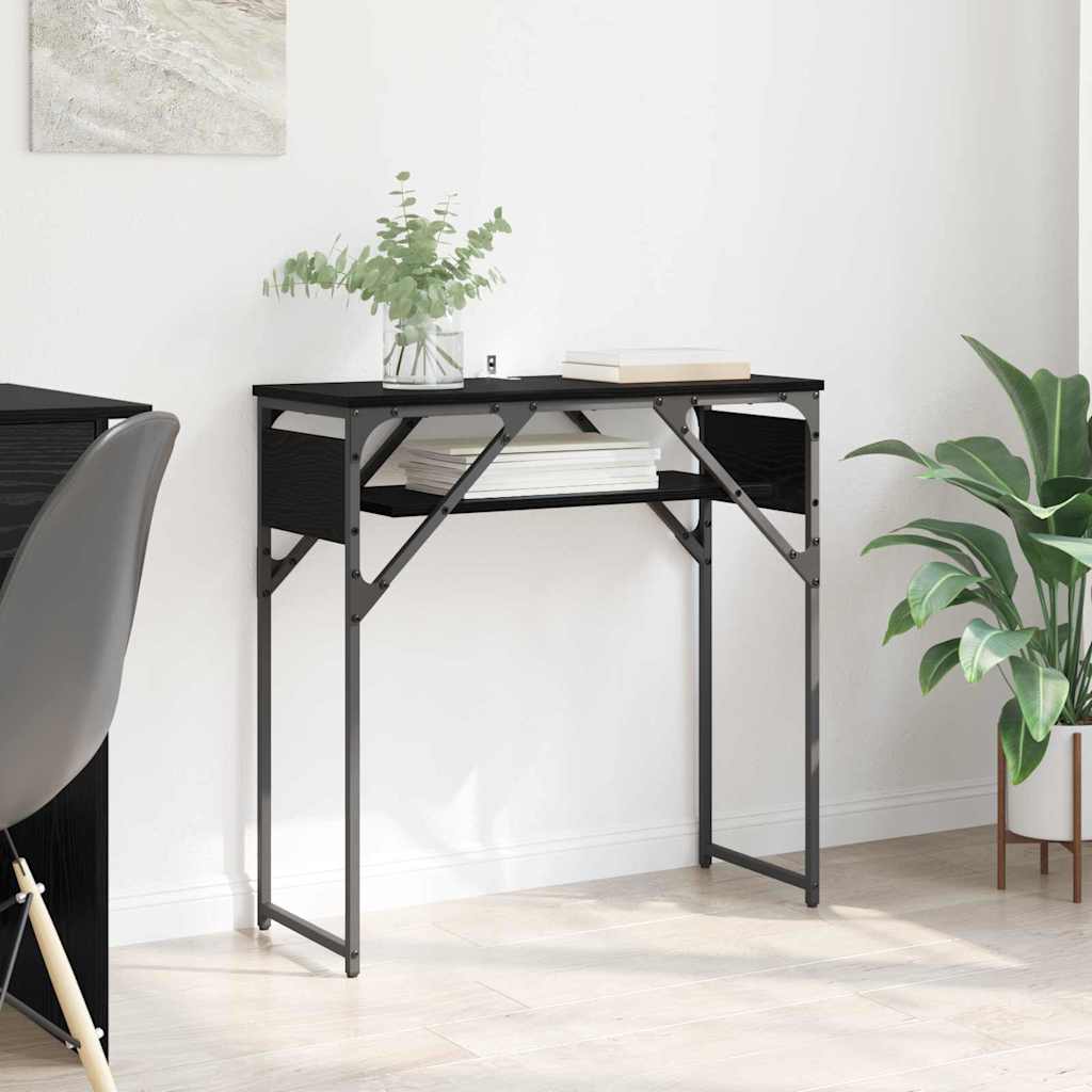 TableConsole Chêne noir 75x30x75cm Bois d'ingénierie - XIOS
