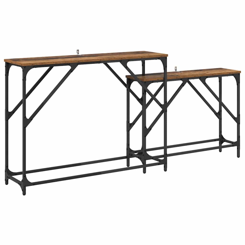 Table console 2 pcs Bois Ancien 100 x 28 x 75 cm - XIOS