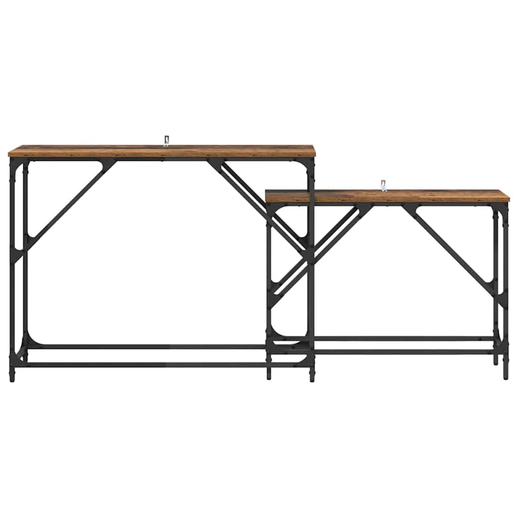 Table console 2 pcs Bois Ancien 100 x 28 x 75 cm - XIOS