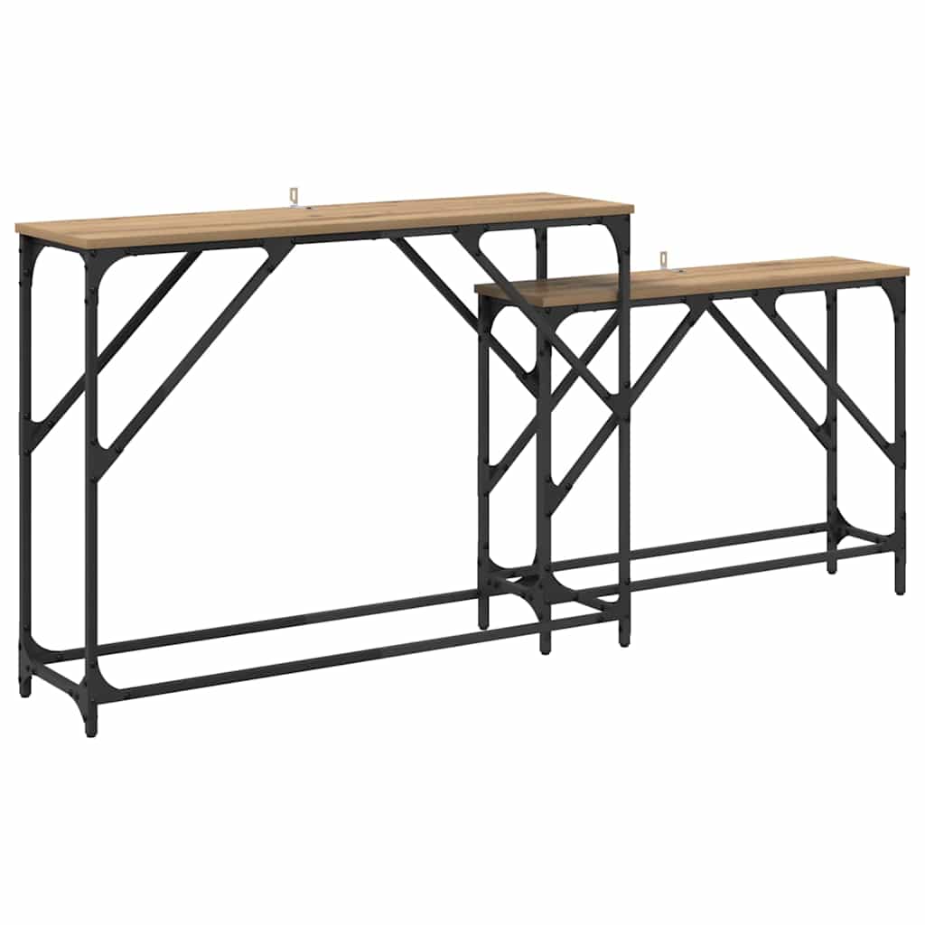 Table console 2 pcs Chêne artisanal 100 x 28 x 75 cm - XIOS