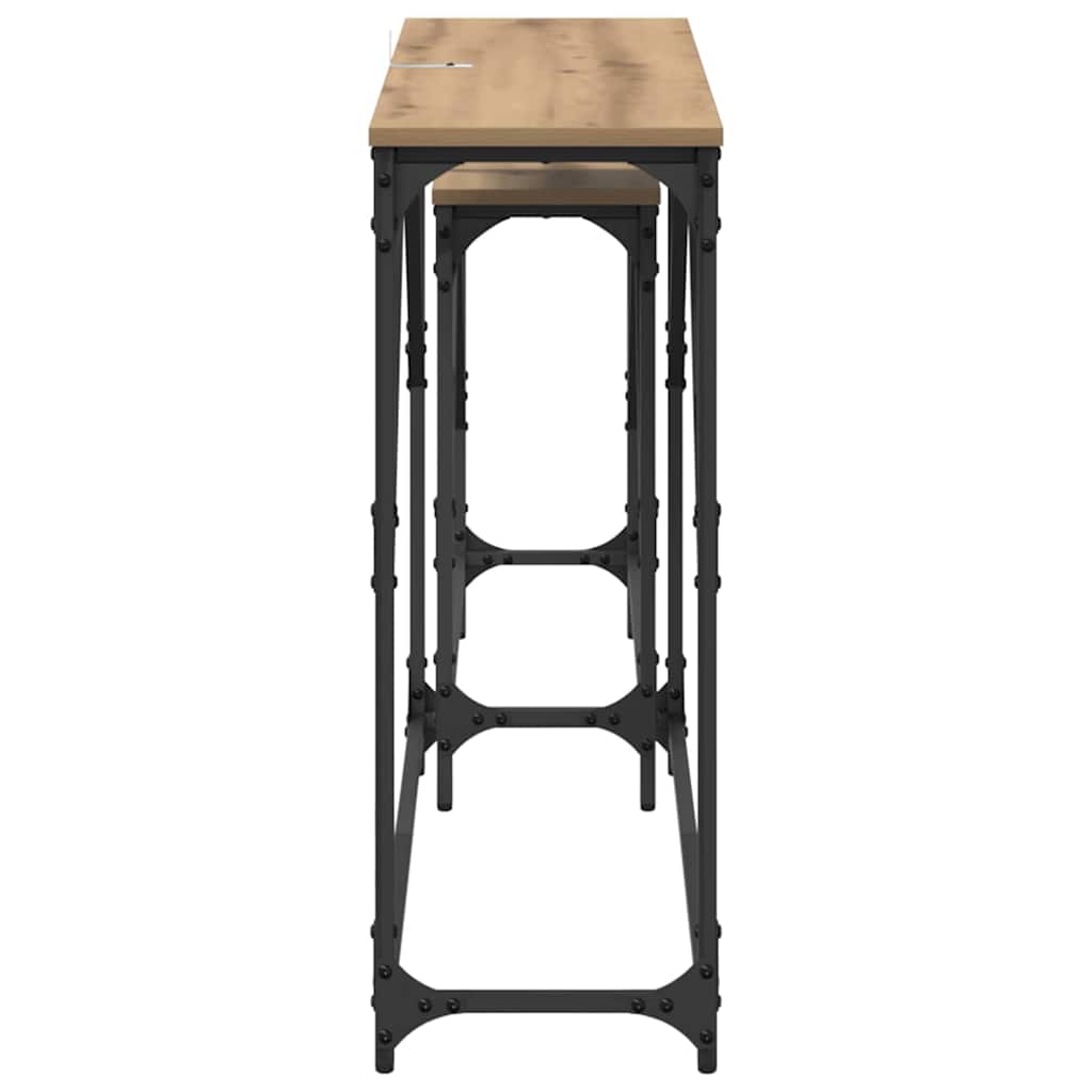 Table console 2 pcs Chêne artisanal 100 x 28 x 75 cm - XIOS