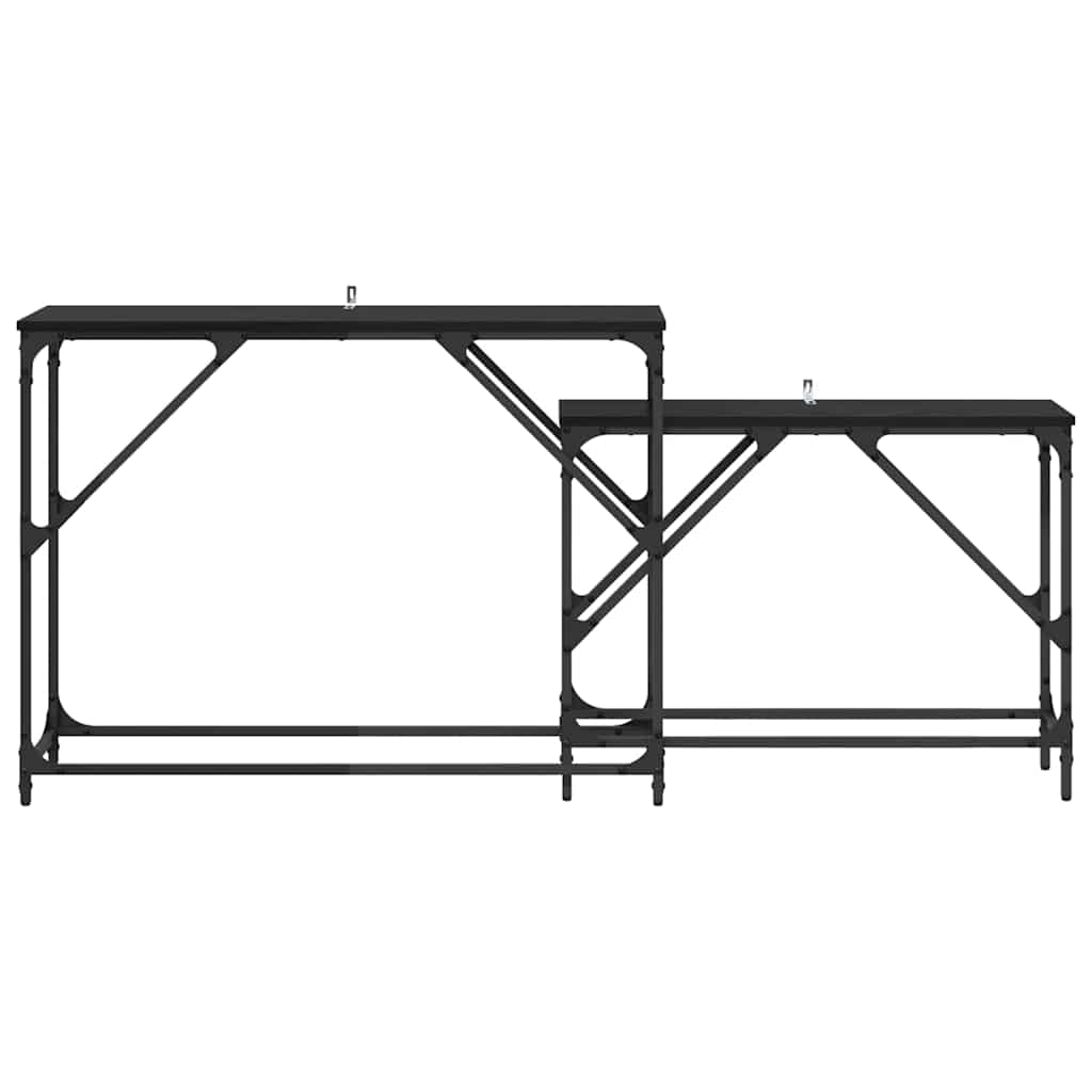 Table console 2 pcs Chêne noir 100 x 28 x 75 cm - XIOS