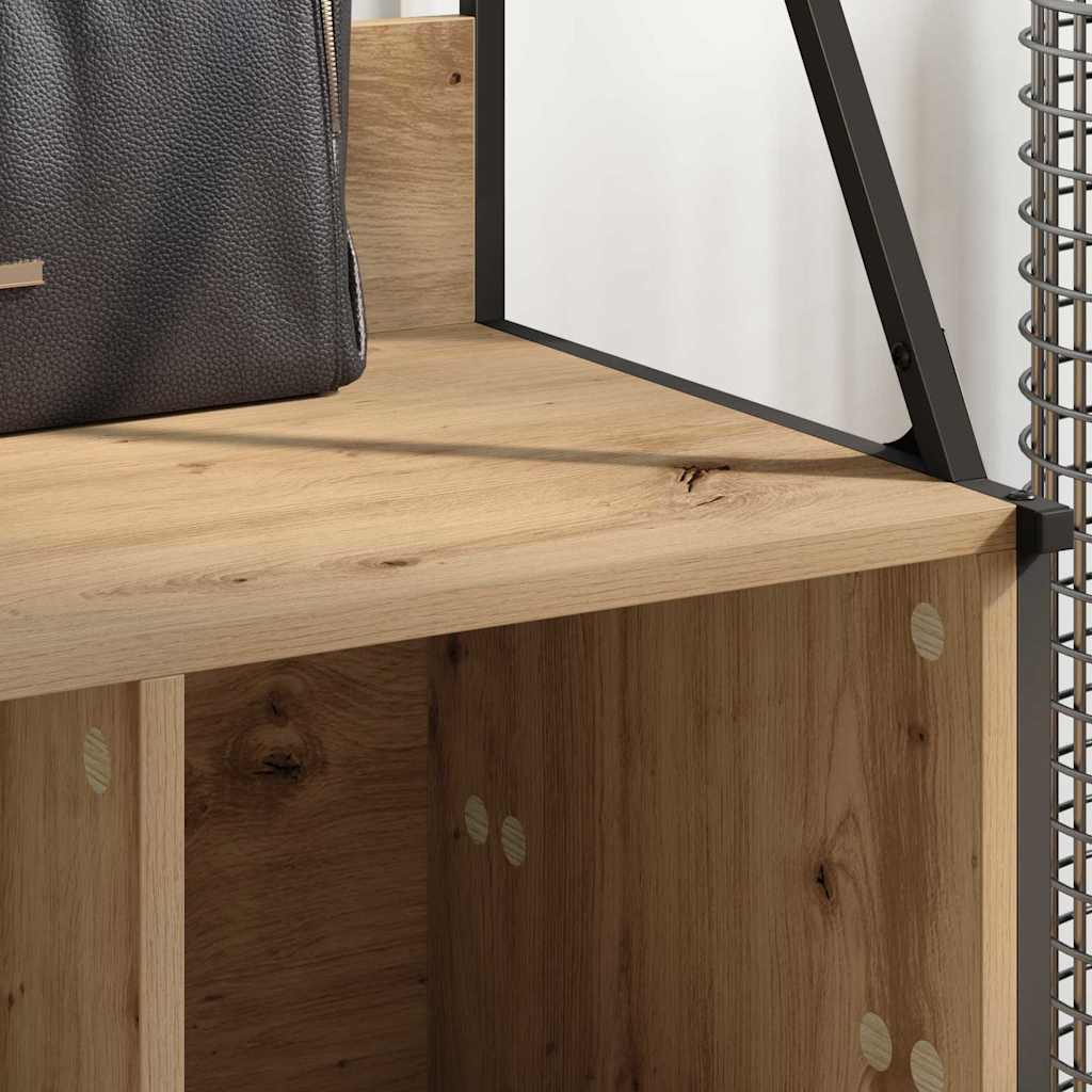 Porte-vêtements avec étagère Chêne artisanal 100 x 41 x 184 cm - XIOS